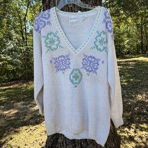 Jantzen Cream Knit Top